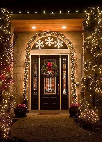 Upgrade 2Pack 500LED Solar String Lights for Outside, 180FT Solar Christmas String Lights Outdoor with 8 Modes, IP65 Waterproof Outdoor Twinkle Light, Garden Xmas Tree Christmas Decoration, Warm White