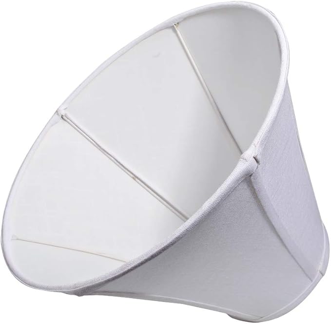 TOOTOO STAR Double White Lamp Shade Set of 2, Large Bell Lampshade for Floor Light and Table Lamp 6x14x10 inch, DIY Fabric Natural Linen Hand Crafted, Spider (White, 6x14x10 inch)