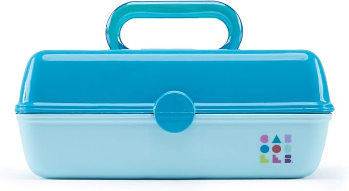 Caboodles Pretty in Petite Makeup Box, Hard Plastic Organizer Box, 2 Swivel Trays, Fashion Mirror, Secure Latch for Safe Travel