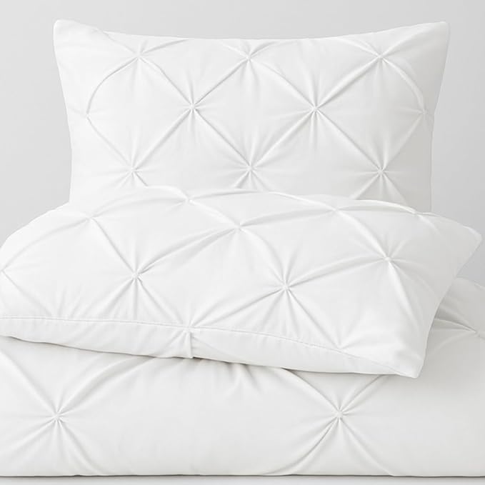 Pinch Pleated Standard Pillow Shams Set Of 2 White 600 Thread Count Super Soft White Pinch Pillow Shams Standard 20" x 26" Size 100% Egyptian Cotton Decorative Pinch Pleated Bed Pillow Covers Set of 2