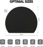 ZVP Thick Silicone Cutting Board Mats for Kitchen, TPU Flexible Cutting Board Double-Sided Use, Nonslip Rubber Half Round Chopping Mats BPA Free Knife Friendly Non-Toxic Dishwasher Safe