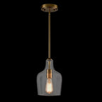 Rod Hung Pendant Light for Kitchen Island (Gold Seeded Glass)