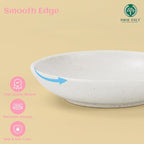 Plastic Dipping Set of 8 - 4 inch Wheat Straw Plates, Soy Sauce Dish, Dipping Bowls, Mini Appetizer Plates for Side Dishes, Condiment, BBQ and Party Dinner - White