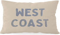 Coastal Throw Pillow Cover 12x20, Preppy West Coast Coquette Decor for Girls Room College Sofa Couch, Trendy Retro Dorm - West Coast