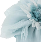 Cute Blue Flower Pillow Decorative Round Throw Pillows Handmade 3D Floral Accent Pillowcases Soft Elegant Cushion for Bed Couch Chair Car Bedroom Living Room Home Decor Unique Gifts 12 Inch
