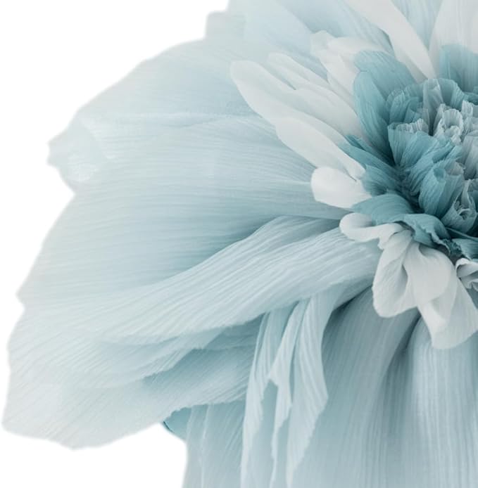 Cute Blue Flower Pillow Decorative Round Throw Pillows Handmade 3D Floral Accent Pillowcases Soft Elegant Cushion for Bed Couch Chair Car Bedroom Living Room Home Decor Unique Gifts 12 Inch
