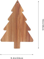 iplusmile Christmas Tree Cutting Board for Kitchen - Acacia Wood Charcuterie Board Platter Wine Holder - Tree Shaped Holiday Decor Block Cheese Serving Tray for Vegetables Fruit Salad Snack