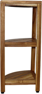 EcoDecors 3-Tier Shelf Waterproof Teak Wood Shower Shelf for Inside Shower Provides Storage, and Organization for Bathroom Accessories