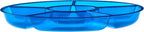 Plasticpro 6 Sectional Round Plastic Serving Tray/Platter (2, Blue)
