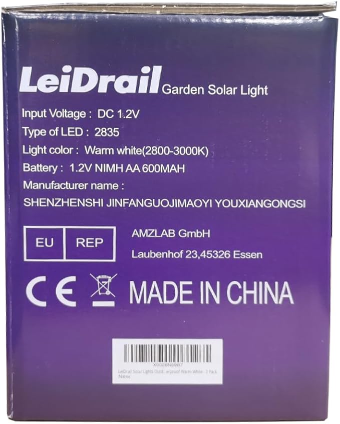 LeiDrail Solar Lantern Outdoor Hanging Lanterns Garden Metal Decorative Light Warm White LED Waterproof Landscape Lighting for Table Pathway Party Yard - 2 Pack