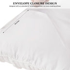 BOSOWOS Queen Size Pillow Shams Set of 2, Ultra Soft Breathable 20 x 30 Inches Pillow Case Envelope Closure, Microfiber Farmhouse Bed Pillowcases for Easy Care, White