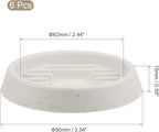 MECCANIXITY Plant Pot Saucer 3.5" Waved Base Plastic Round Flower Drip Tray for Indoor Outdoor, Gray Pack of 6