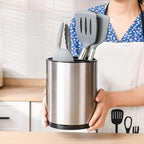 RedCall Stainless Steel Cooking Utensil Holder,360° Rotating Kitchen Utensil Holder,Extra Large Spatula Spoon Holder Counter,Weighted Base Utensil Caddy Storage Organizer for Countertop