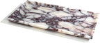 Natural Marble Tray, Coffee Table, Food, Fruit, Paper Cup, Cake Display, Coffee bar, Family Gatherings, Seasonal Holiday Decoration Tray(Viola-rectangle-11 x5 x0.7)