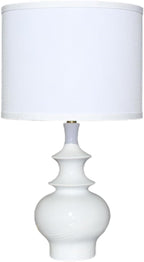 20" Modern Ceramic Table Lamps Set of 2, White Bedroom Lamps for Night Stands, Farmhouse Bedside Lamps for Bedroom Living Room, Small Nightstand Lamps Desk End Table Lamps White