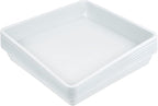 MECCANIXITY Plant Pot Saucer 6 Inch Plastic Square Flower Drip Tray for Indoor Outdoor, White Pack of 6