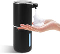 Foaming Soap Dispenser, Automatic Soap Dispenser, 13.5oz/400ml Automatic Soap Dispenser Touchless, USB Rechargeable 4 Level Adjustable Electric Hand Soap Dispenser, for Bathroom, Kitchen,Hotel(Black)