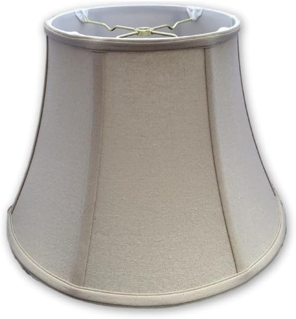 Royal Designs, Inc. BSO-708U-12LNBG Modified Bell Basic Lamp Shade with UNO Threaded Fitter, 7.5 x 12 x 9.5, Linen Beige