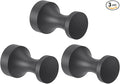 Epock Towel Hooks for Bathrooms Set of 3, Screw-in Stainless Steel Robe Coat Clothes Hook Bathroom & Kitchen Round Style Small Wall Hooks Rustproof -Matt Black