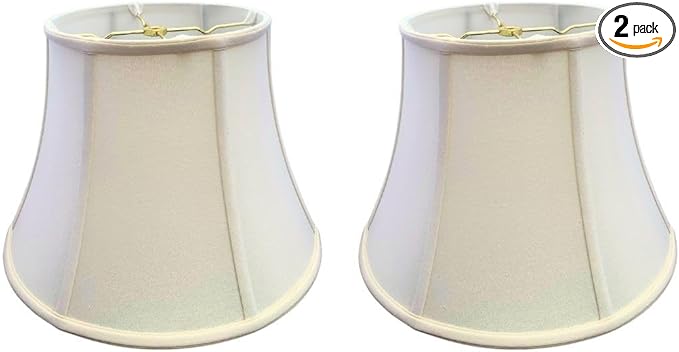 Royal Designs, Inc. BSO-708-18LNEG-2 Modified Bell Basic Lamp Shade, 11 x 18 x 13.5, Linen Eggshell, 2-Pack