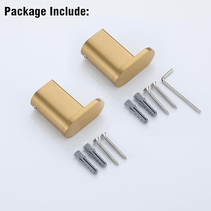 RANDOM Champagne Bronze Towel Hooks for Bathrooms Wall Mount Coat Hooks SUS304 Stainless Steel Hand Towel Robe Hook.96026-8CB
