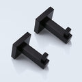 Wall Clothes Hooks Black Wall Mounted Modern Hooks Stainless Steel Heavy Duty for Robe Coat Towels Hat Bathroom Kitchen Bedroom Hotel Garage, 2 PCS