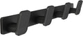 Coat Rack Wall Mount Coat Hooks - Black Hook Rack with 4 Hooks Aluminum Wall Rack Hooks for Hanging Coat Hat Bag Towel Hanger Rustproof Coat Holder