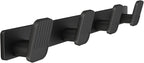 Coat Rack Wall Mount Coat Hooks - Black Hook Rack with 4 Hooks Aluminum Wall Rack Hooks for Hanging Coat Hat Bag Towel Hanger Rustproof Coat Holder