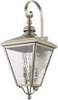 Livex 2036-91 Transitional Four Light Outdoor Wall Lantern from Cambridge Collection in Pwt, Nckl, B/S, Slvr. Finish, Brushed Nickel