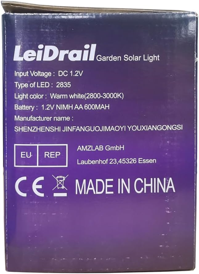 LeiDrail Solar Lantern Outdoor Hanging Lanterns Garden Metal Decorative Light Warm White LED Waterproof Landscape Lighting for Table Pathway Party Yard - 2 Pack