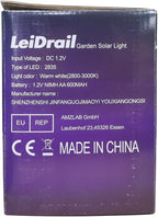 LeiDrail Solar Lantern Outdoor Hanging Lanterns Garden Metal Decorative Light Warm White LED Waterproof Landscape Lighting for Table Pathway Party Yard - 2 Pack