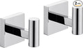 KOKOSIRI Robe Hook Bathroom Towel Coat Hooks for Bath Kitchen Wall 2 Pack Chrome Stainless Steel B1013CH-P2