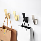 SARIHOSY5 Packs Coat Hooks,Metal Hooks for Clothes, Hats, Bags, Towels, Keys(Polished Gold)