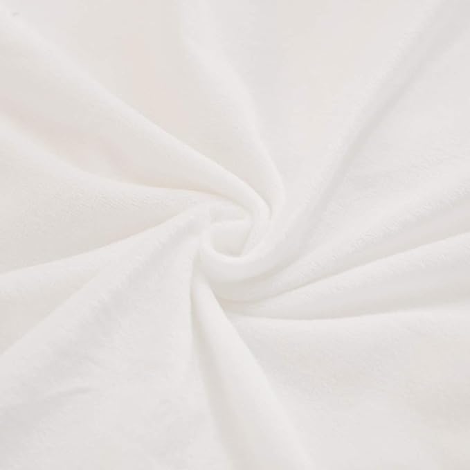 JAUXIO Diamond Pinch Pleated Crystal Velvet Pillowcases 2 Pack Solid Pintuck Throw Cushion Cover for Home Decor Hidden Zipper Closure (White, Standard)