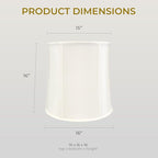 Royal Designs, Inc. BS-719-16WH-2 Drum Basic Lamp Shade, 15 x 16 x 16, White, 2-Pack