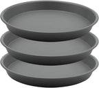 TITE Plant Saucer Heavy Large Planter Durable Thicker Plastic Plant Trays for Indoors and Outdoor,Plant Saucer Drip Trays (Grey, 14 inch)