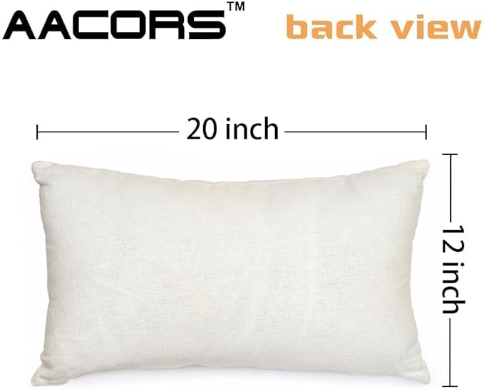 AACORS Christmas Pillow Cover 12X20 Inch Watercolor Christmas Tree Stars Decoration Holiday Farmhouse Winter Pillow Case for Sofa Couch Decor（Green） AA366-12