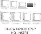 Fancy Homi Set of 2 Neutral Grey Farmhouse Big Decorative Throw Pillow Covers 24x24 Inch for Couch Bed Chair, Vintage Country Rustic Retro Room Decor, Soft Thick Cotton Handmade Woven Cushion Case