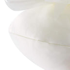 White Flower Pillow Cute Round Decorative Throw Pillows Handmade 3D Daisy Accent Pillowcase with Inserts Soft Velvet Cushion for Bed Couch Chair Car Bedroom Living Room Home Decor 14 Inch
