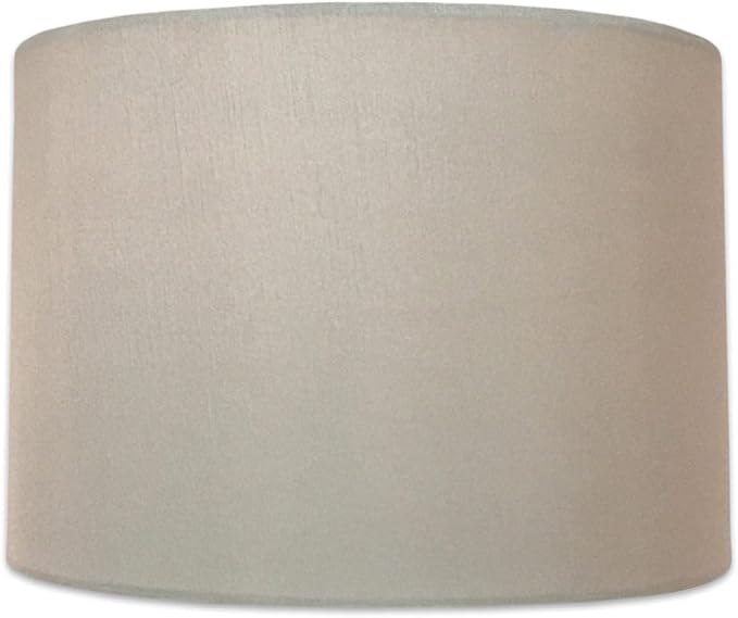 Royal Designs, Inc. HB-610-16GR-2 Shallow Drum Hardback Lamp Shade, 15 x 16 x 10, Gray, 2-Pack