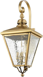 Livex 2036-01 Transitional Four Light Outdoor Wall Lantern from Cambridge Collection Finish, Antique Brass
