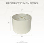 Royal Designs, Inc. HB-610-10EG-2 Shallow Drum Hardback Lamp Shade, 9 x 10 x 7, Eggshell, 2-Pack