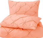 COTTON STICH Pinch Pleated Pillow Shams Set of 2, Zipper Closure - 600 Thread Count Super Soft Pinch Pillow Shams Pure Egyptian Cotton Decorative Pinch Pleated Bed Pillow Covers Set, Pink Queen 20X30