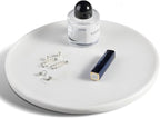 11.8inch Round Marble Serving Tray for Kitchen and Coffee Table, Bathroom Vanity Tray for Counter, White Decorative Catchall Tray for Jewelry, Namib Fantasy