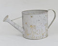 Vintage Metal Watering Can with Handle Rustic Farmhouse Watering Can Flower Pot Distressed Decorative Planter Retro Gardening Flower Bucket for Home Indoor Outdoor Garden Balcony Courtyard(White#2)