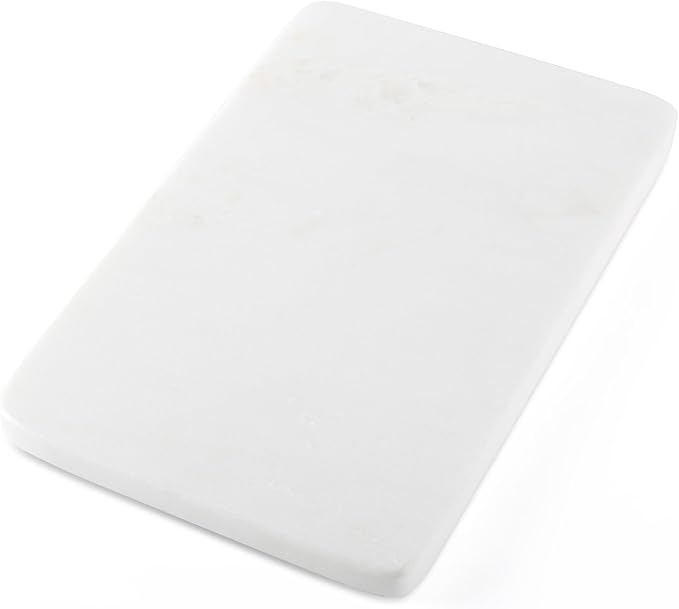 Koville African Natural Marble Cutting Board for Kitchen, 12x8inch Hand Crafted Marble Slab for Cheese, Charcuterie, Pastry Board - Wedding Gift, House Warming Gift