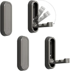 4PCS Folding Coat Hook, Heavy Duty Wall Hooks Made of Zinc Alloy, Foldable Wall Hooks for Hanging Coats, Scarves, Hats, Bathrobes, Keys, Bags (Gray)
