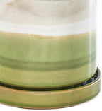 CHIVE ‘Minute’ Ceramic Planter Pot — Cute 5” Colorful Succulent Pots for Indoor & Outdoor House Plants — Beautiful Modern Farmhouse Kitchen Decor — Green Layers
