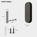 4PCS Folding Coat Hook, Heavy Duty Wall Hooks Made of Zinc Alloy, Foldable Wall Hooks for Hanging Coats, Scarves, Hats, Bathrobes, Keys, Bags (Black)
