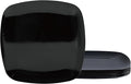 TP 10.5" Melamine Square Dinner Plates, 6-piece Plate Set Unbreakable Serving Dishes for Indoors and Outdoors, Unbreakable Dinner Service for 6, Black
